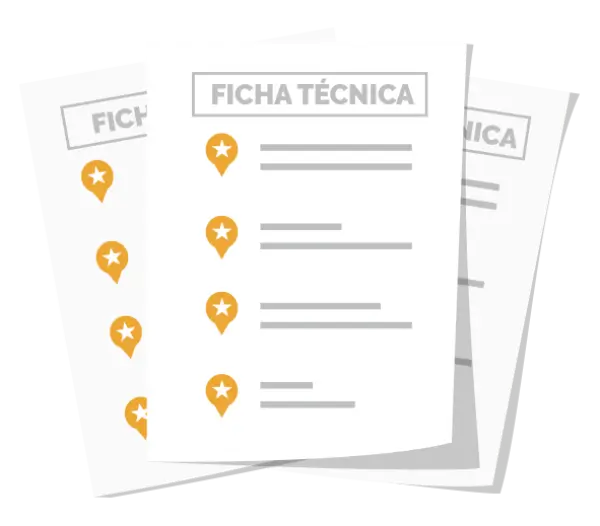 icono de varias hojas de fichas tecnicas