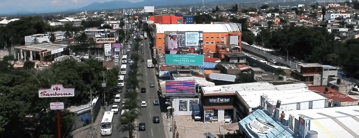Vista aerea de espectacular en azotea