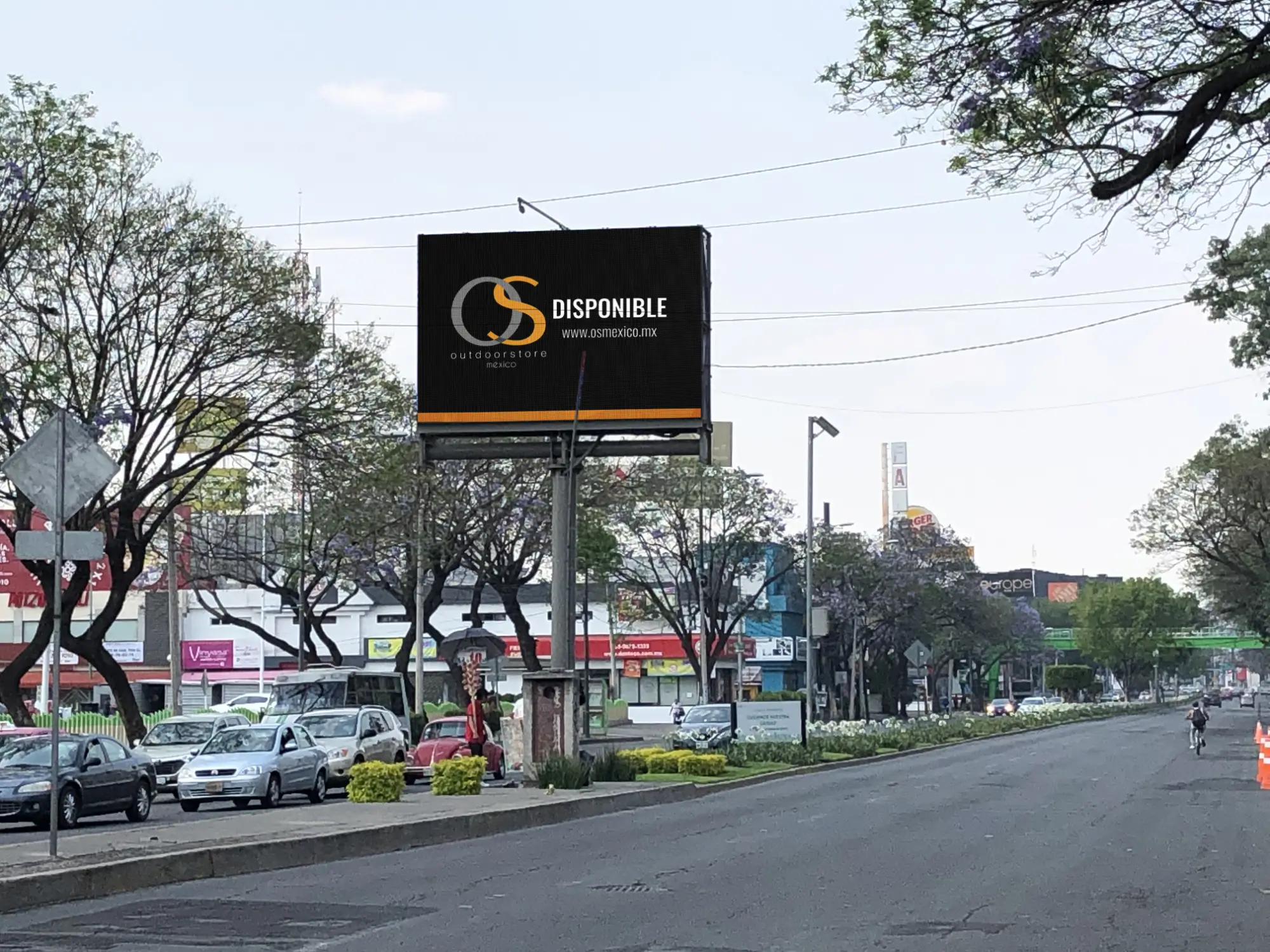 foto de espectacular digital visto desde avenida principal